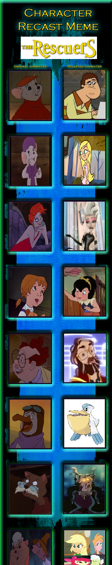 Character Recast Meme-The Rescuers