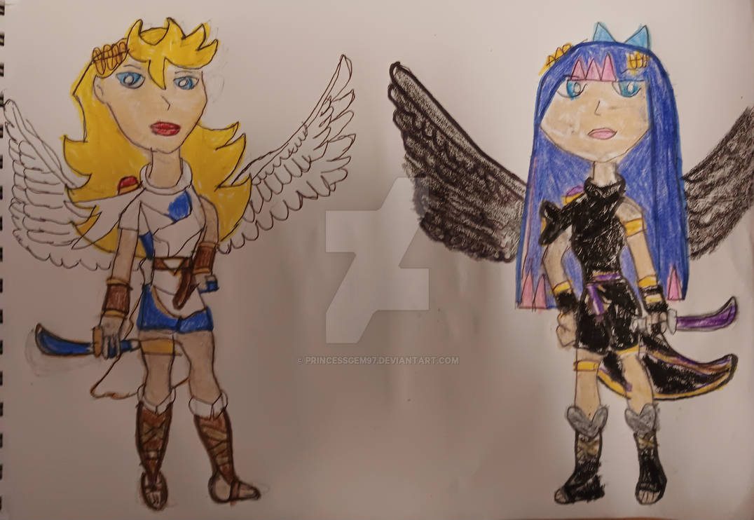 Panty And Stocking As Pit And Dark Pit By PrincessGem97 On DeviantArt panty-and-stocking-as-pit-and-dark-pit-by-princessgem97-on-deviantart