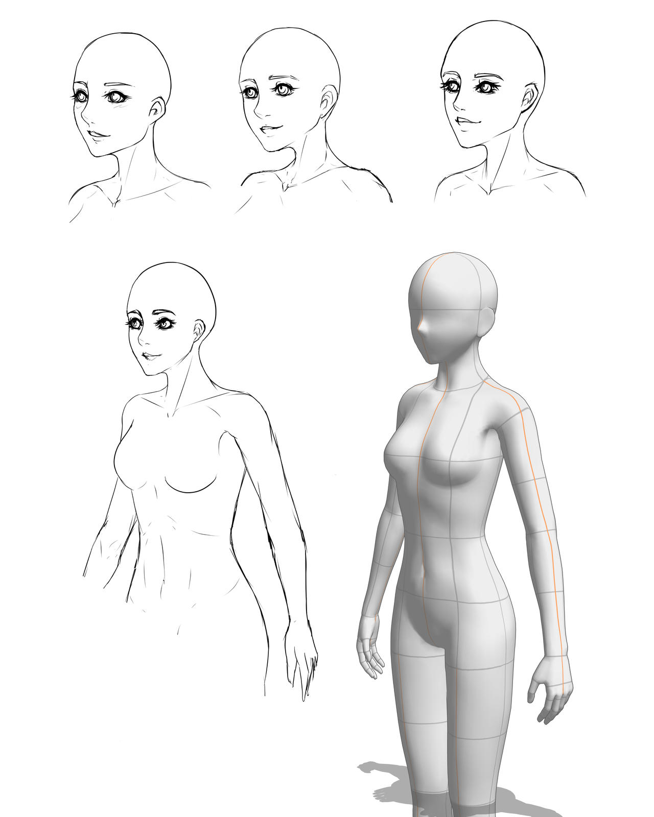 face practice w 3D model by TeaJay721 on DeviantArt face practice w 3D model by TeaJay721 on DeviantArt