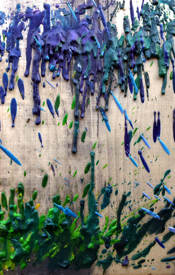 Crayon Art on Wood by ausrejurke