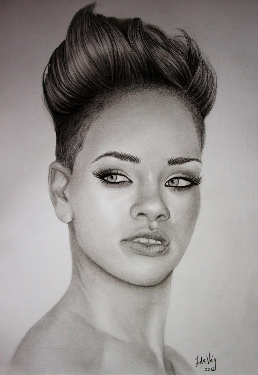Rihanna drawing by idavaag on DeviantArt