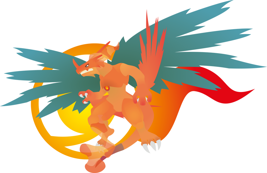 Digimon Charizard Rip Off Charizard digimon style Mega-Evo/Burst-Mode Y by DasRuedi on DeviantArt