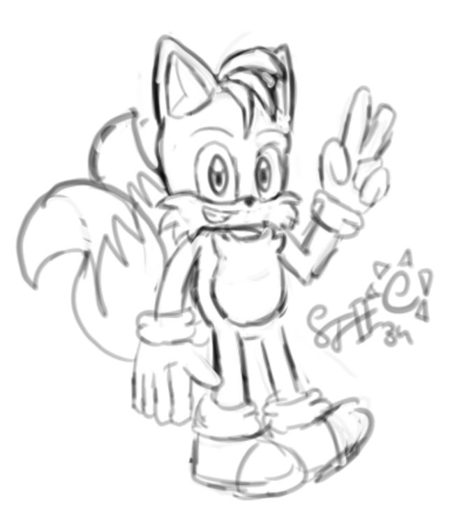 Tails Doodle by XxSolarTheHedgehogxX on DeviantArt