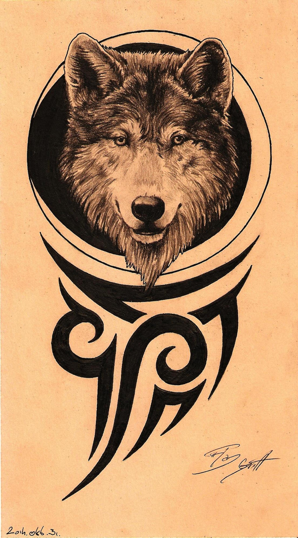 Tribal wolf tattoo design by TayGriff on DeviantArt