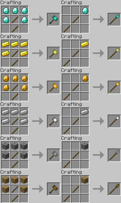 Minecraft Tool/Weapon Ideas - WarHammer and Spear