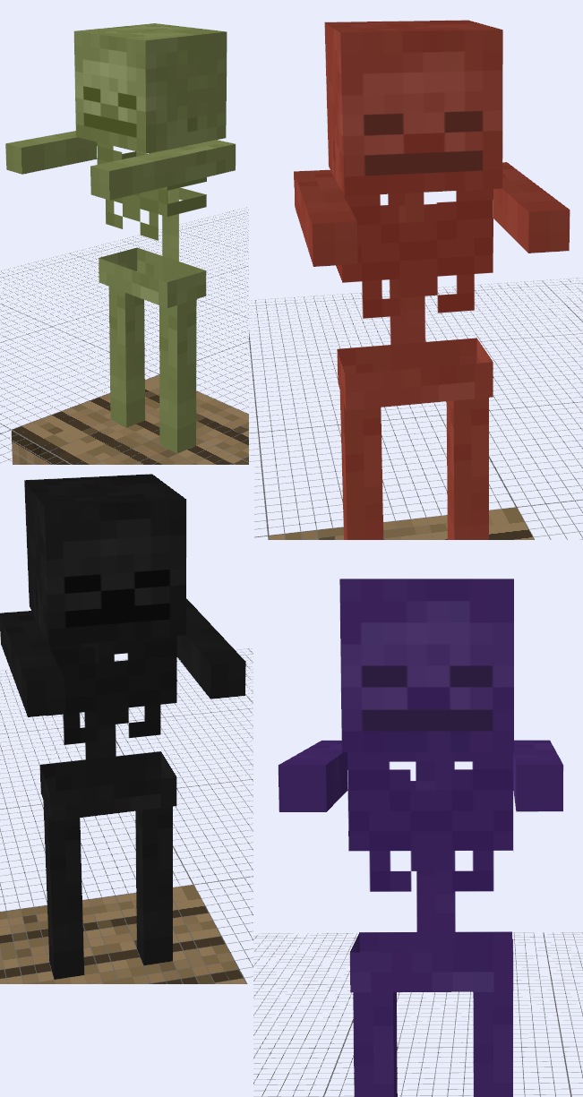 Minecraft Mob Ideas - Effect Skeletons