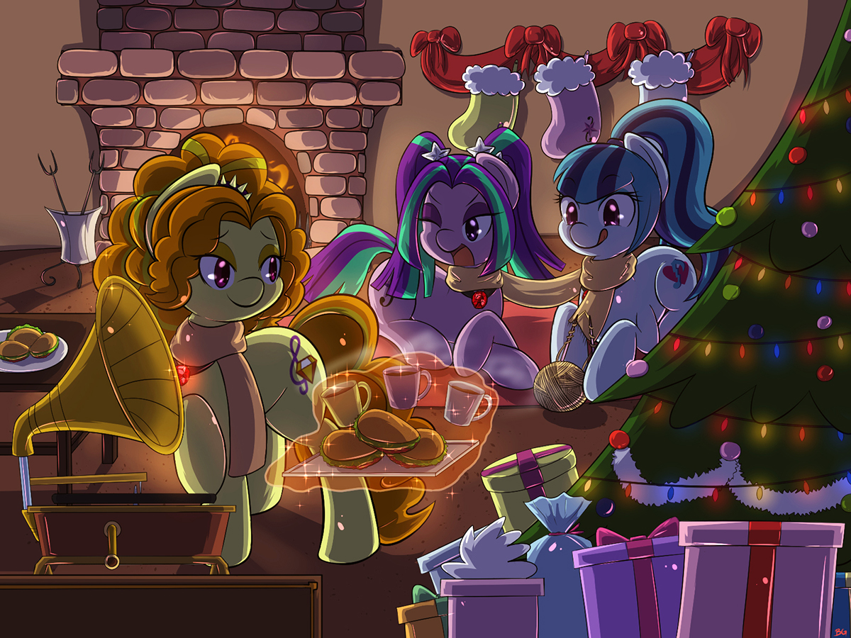 [Commission]Christmas with the sirens.