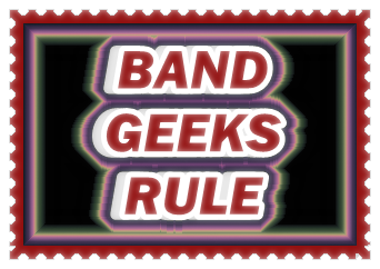 Band Geeks Rule stamp