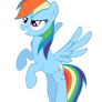 Flying Rainbow Dash vector.