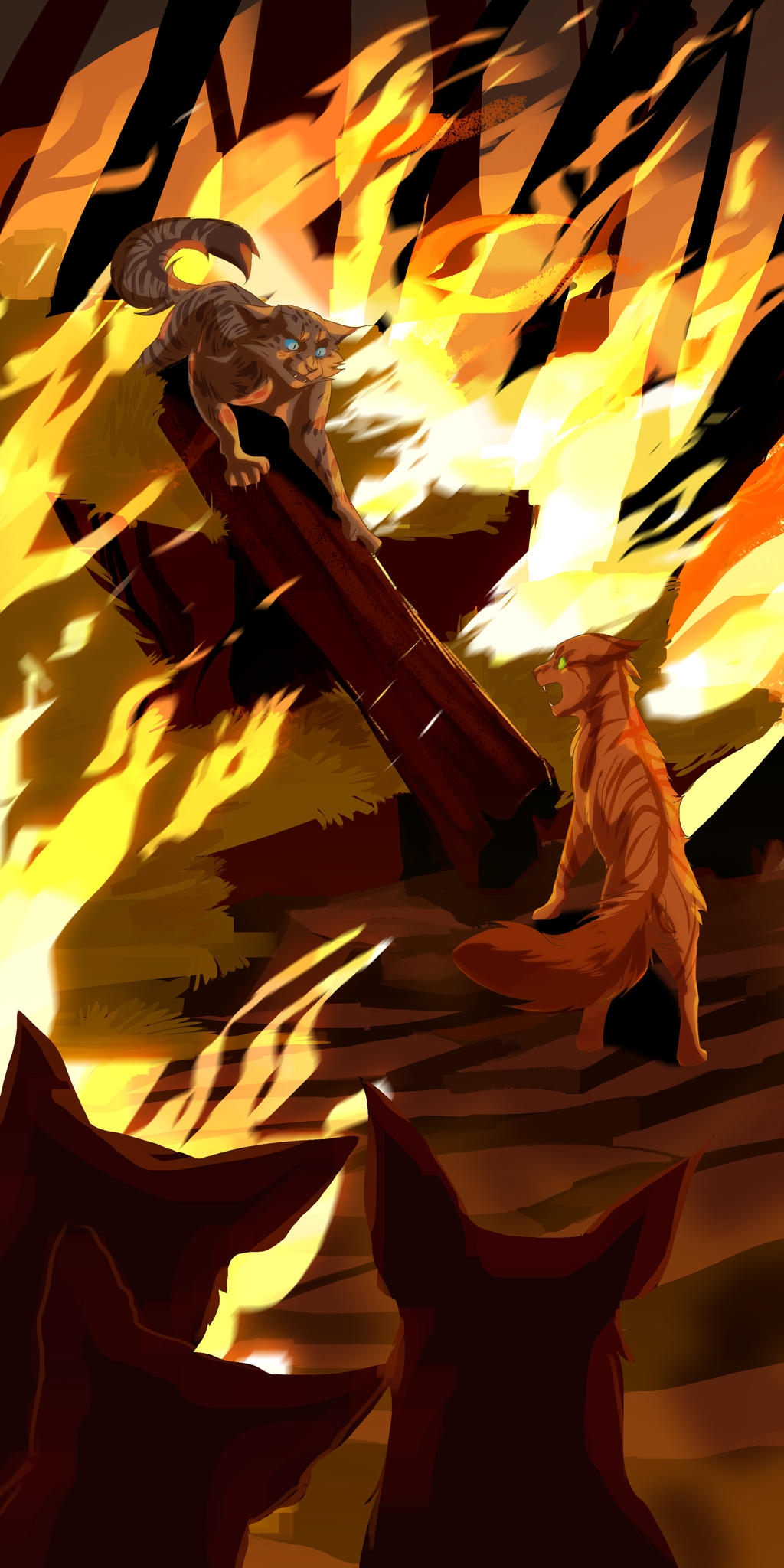 Fire scene by TheWisestDino on DeviantArt