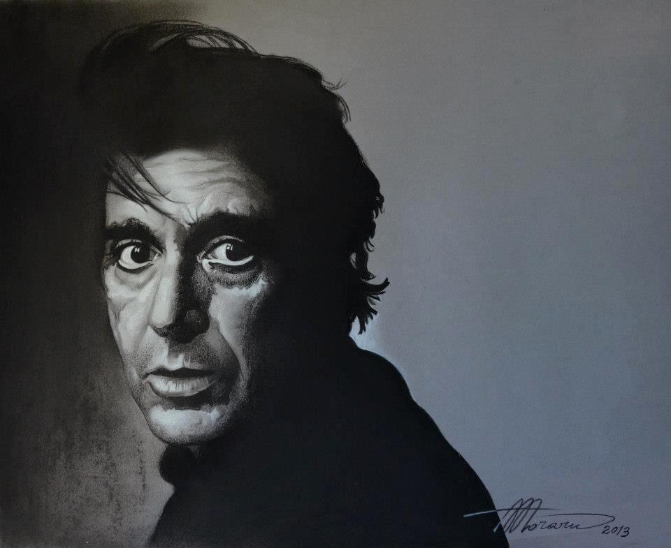 Mr. Al Pacino (charcoal and white pencil on tint