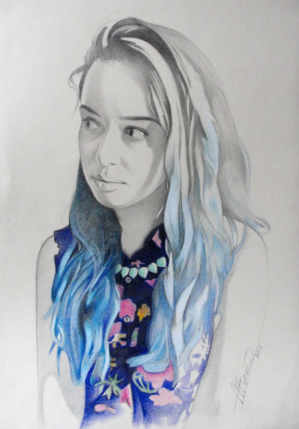 Girl with Blue hair by AdrianMoraru on DeviantArt