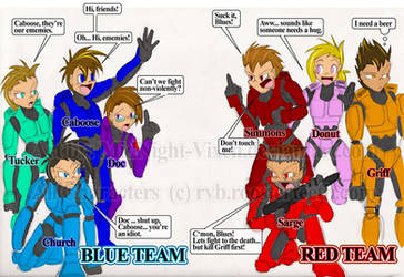 Red VS Blue .:fan art:.