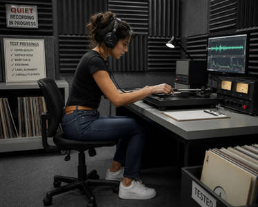 Madeline testing indie vinyl records