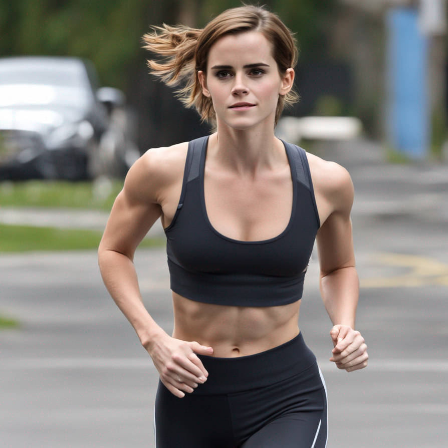 Emma Watson In Leggings And Sports Bra Jogging C By Ytromneirda On emma-watson-in-leggings-and-sports-bra-jogging-c-by-ytromneirda-on