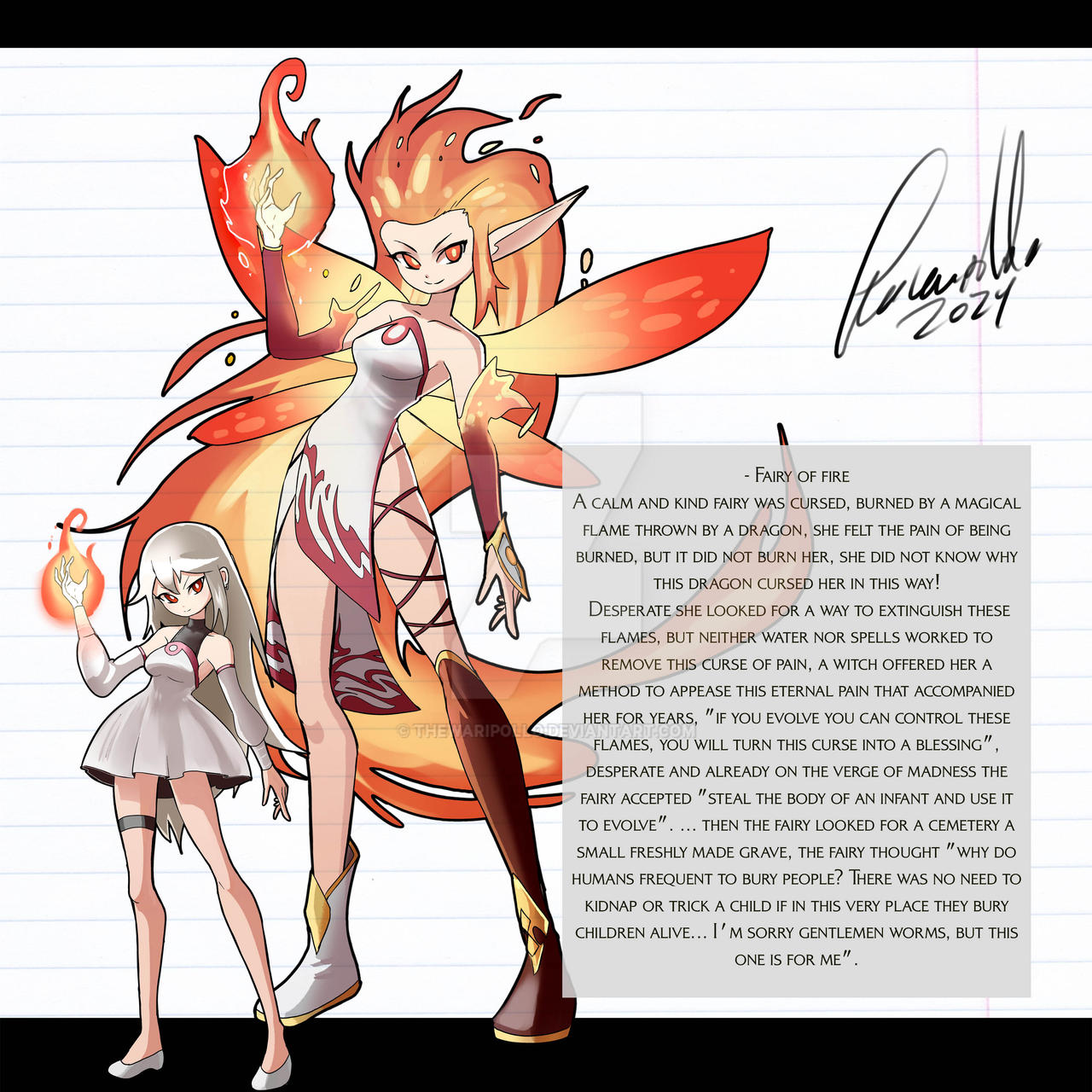 Pyro Human adopt, pyro fairy + human form (close) by TheWaripollo on DeviantArt