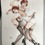 Flapper Fight! Painting/drawing