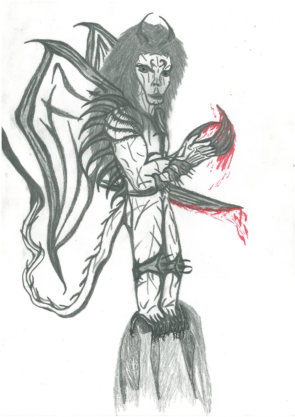 Devil sitting on the rock by Zgredos87 on DeviantArt