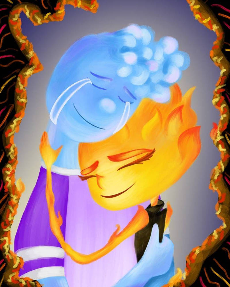 Ember and Wade: furst hug by MelanieRebel on DeviantArt