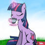 Twilight Sparkle - enjoying a tea