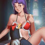 Misato Katsuragi (bikini) and Pen Pen