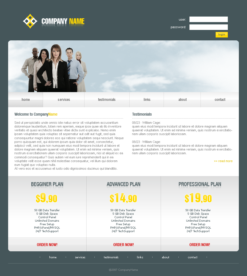 Hosting Company Template 3