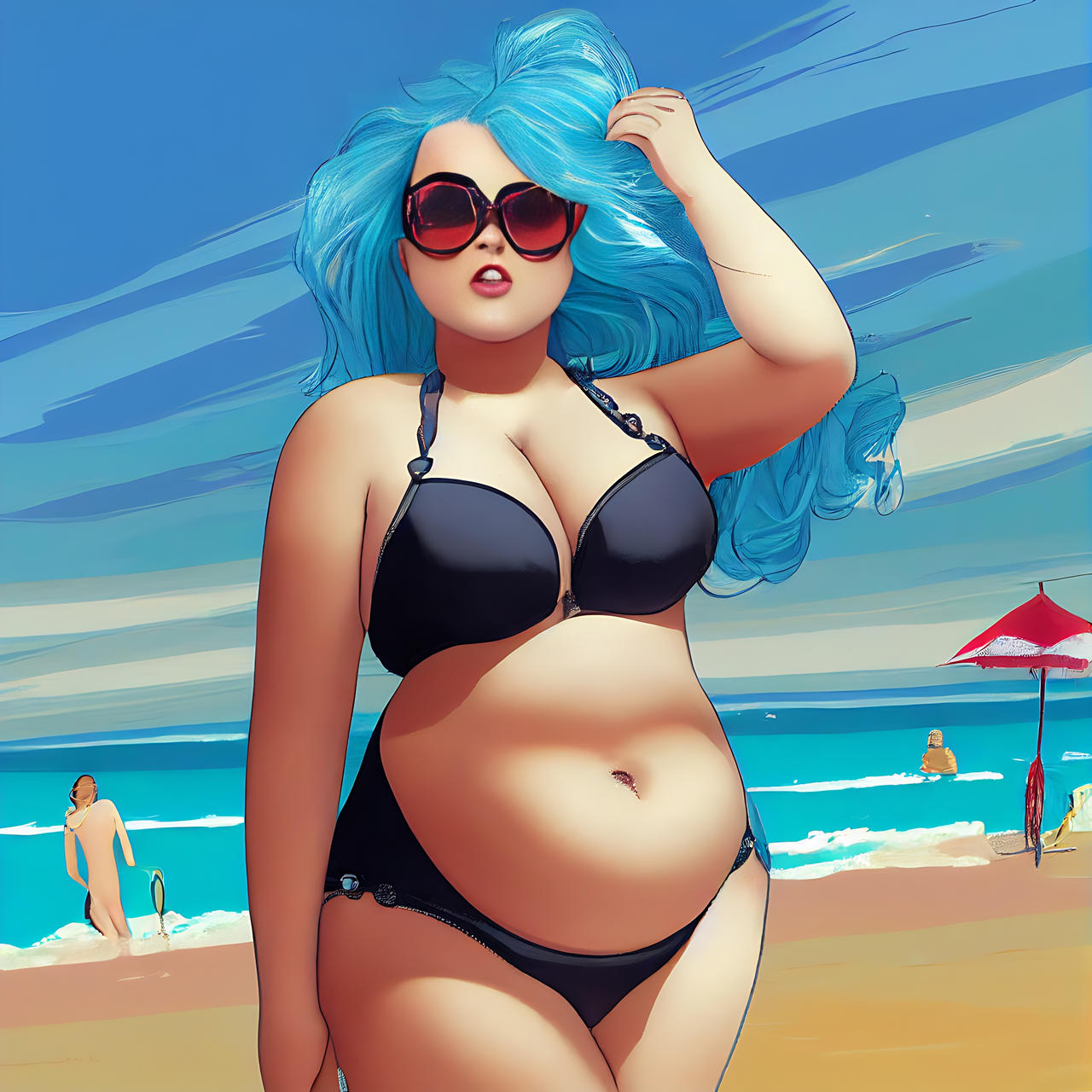 Meanwhile On The Beach by BBWtube on DeviantArt