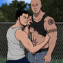 Aaron and Benny Getting Frisky