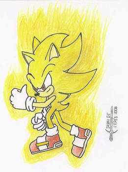 Super Sonic in Colored Pencil