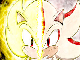Super Sonic and Super Shadow - Sonic 34th Edition