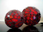 Red Ornament Orbs by Rubyfire14-Stock