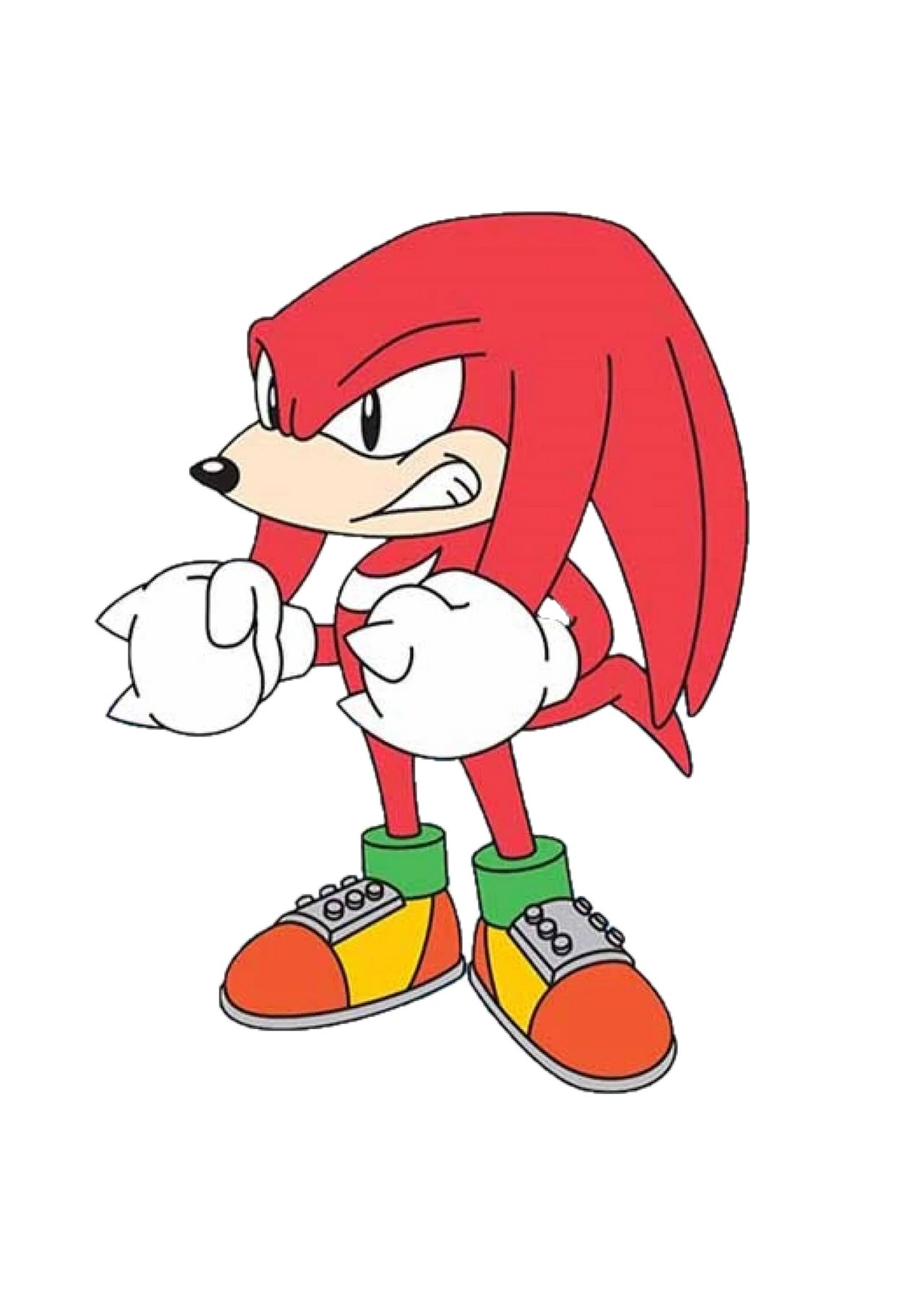 Knuckles Shouting Classic Knuckles angry.png by TryfonasGogos on DeviantArt