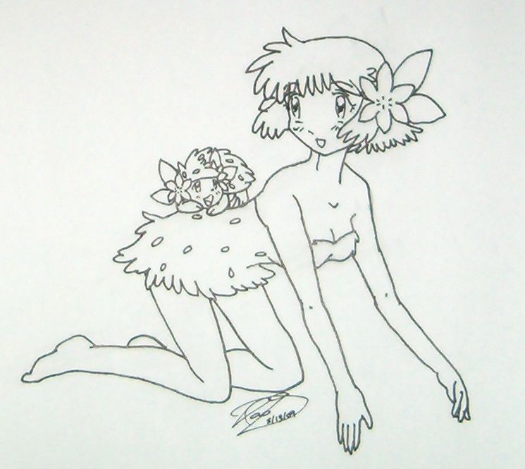 Gijinka-Shaymin - LINE ART