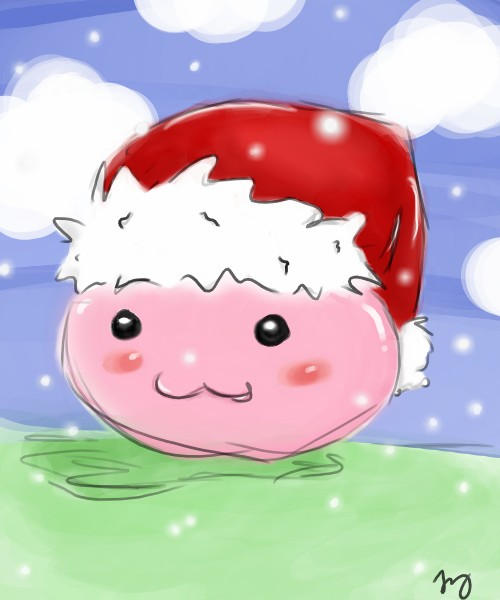 Ragnarok Santa Poring by illustrate on DeviantArt