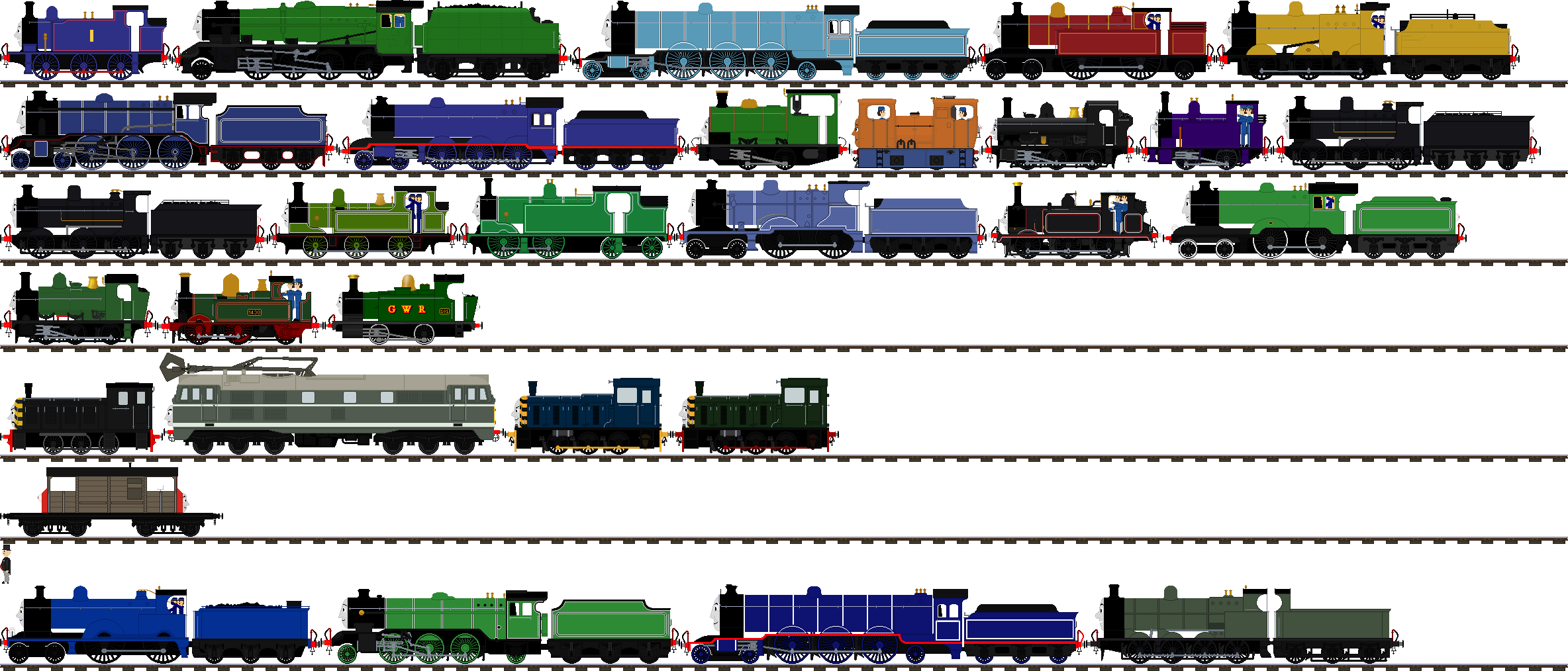 Engines of Eight Characters Sprite Pack by Thenewmikefan21 on DeviantArt