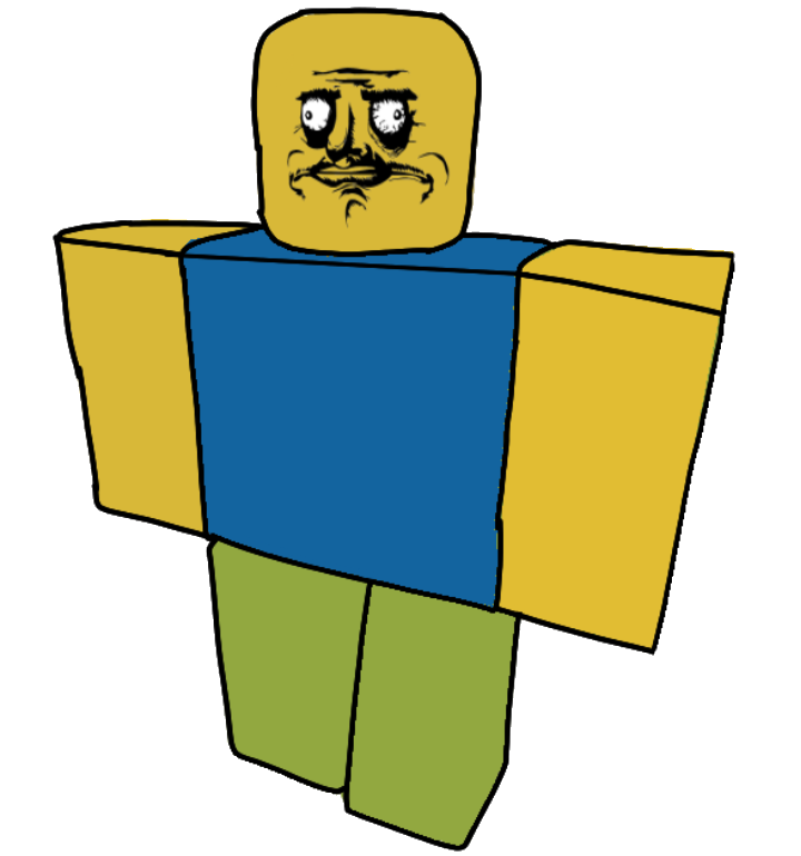 Roblox Noob with Meme Face by Glasttime40 on DeviantArt