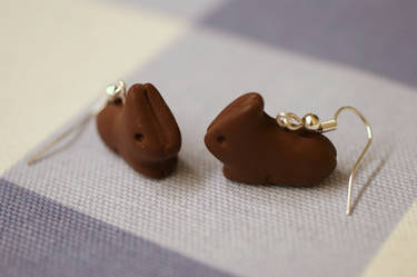 Chocolate Bunny earrings