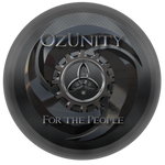 OzUnity Black Sticker by miguelsanchez666
