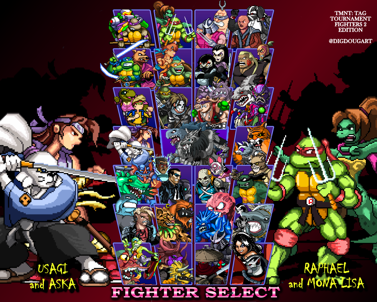 Token Fighters Characters Roster TMNTTag Tournament Fighters 2 Mockup: Final Roster by DougyFreshArt on ...