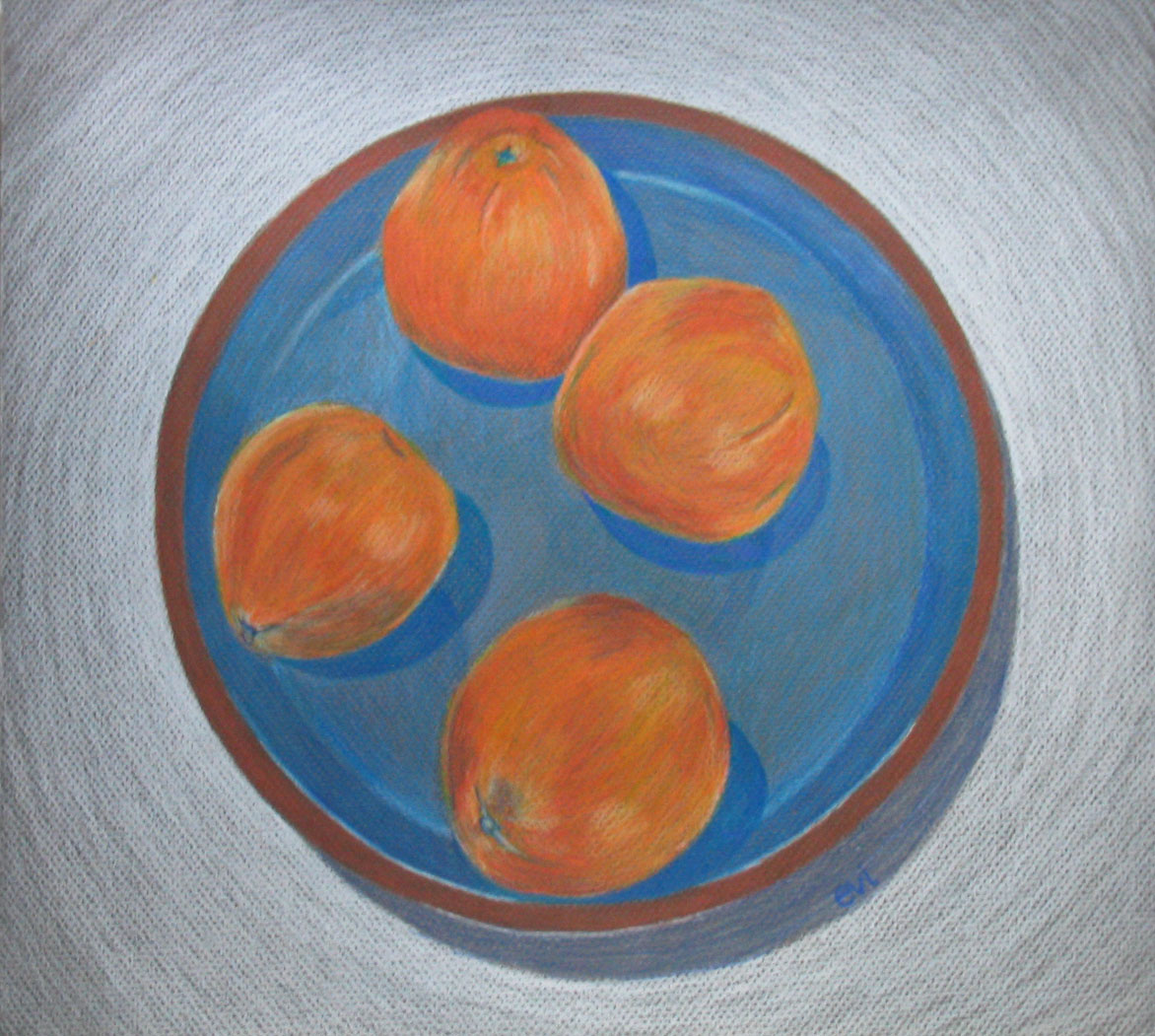 Oranges in a Platter