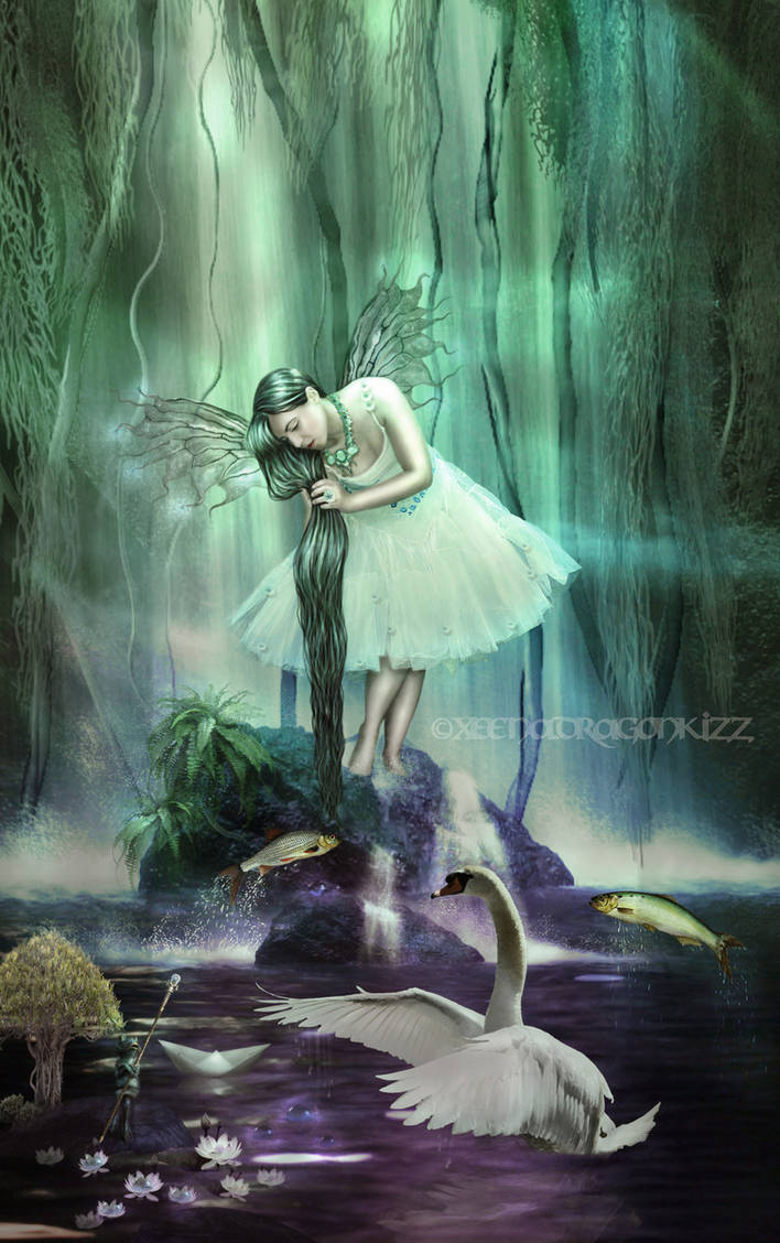 Water Fae for Shelley by xeena-dragonkizz