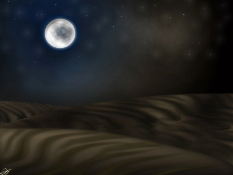 Desert at night