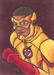 Kid Flash sketch card