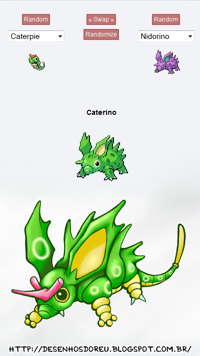 Pokemon Fusion Caterpie+Nidorino= CATERINO!