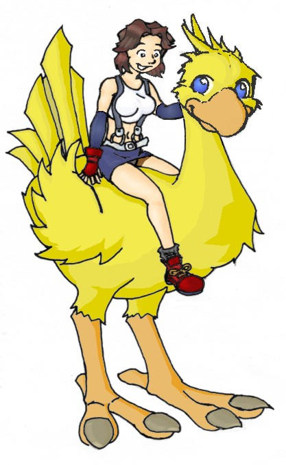 Chocobo Racing Girl Character Girl riding a Chocobo by DrJonezzz on DeviantArt