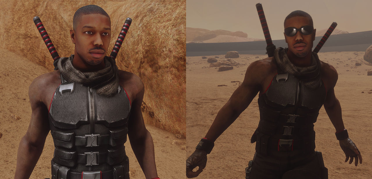 michael b jordan as blade in fallout 4 by klaatu269 on DeviantArt