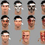 Punisher and BushWacker Marvel Head Variatons
