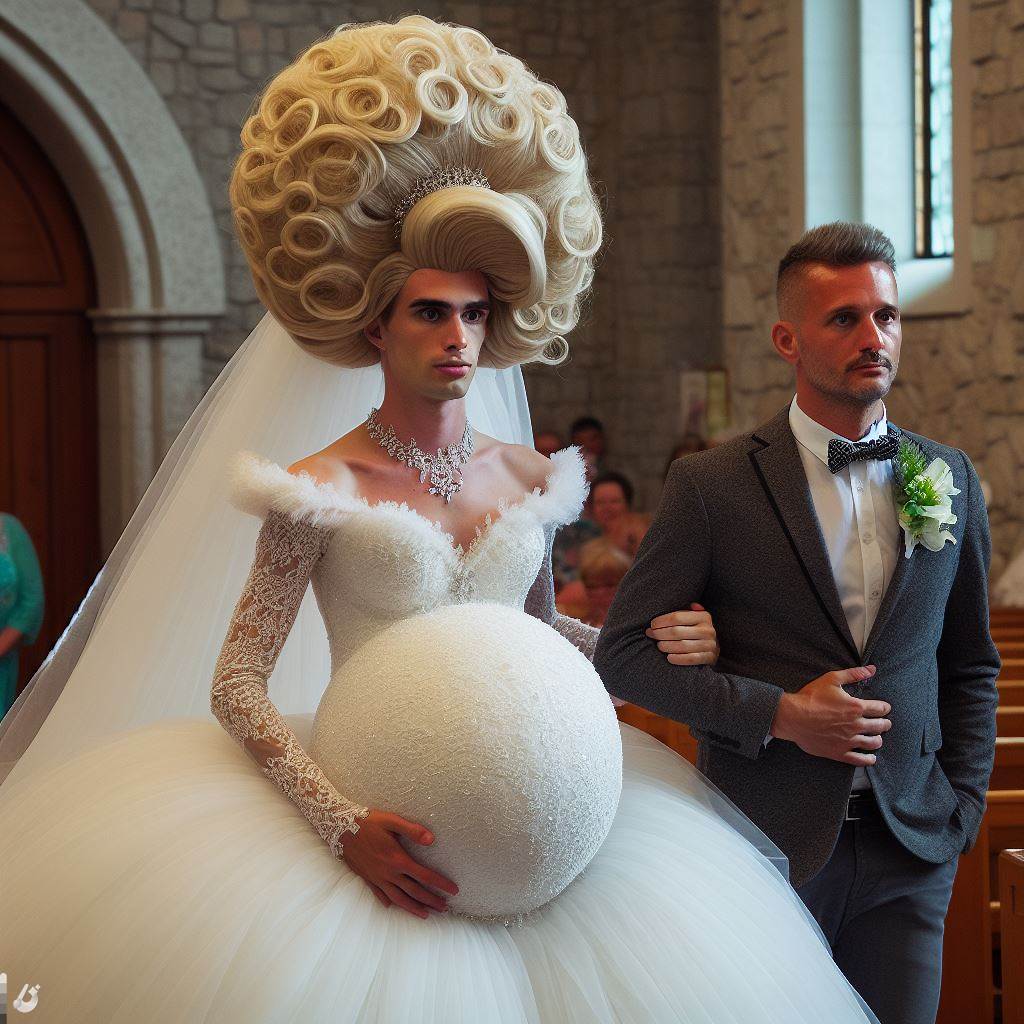 A Sissy Bride who could give birth at any time by LadyAshleyJ on DeviantArt