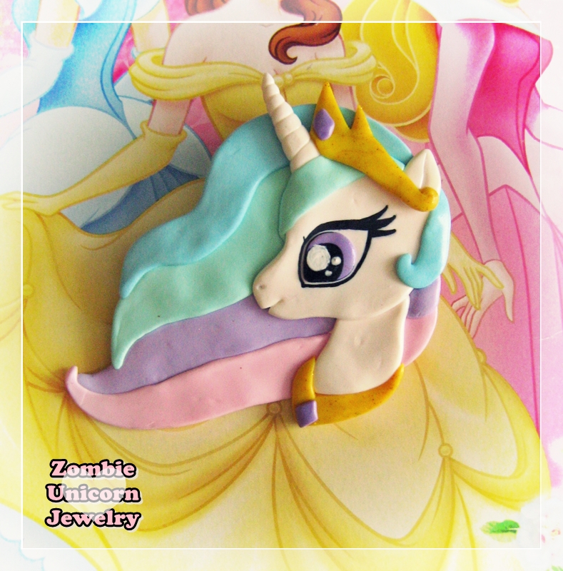 Princess Celestia 2 in 1 brooch and pendant