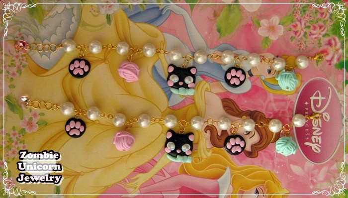 Cat Lady bracelet in pink and mint